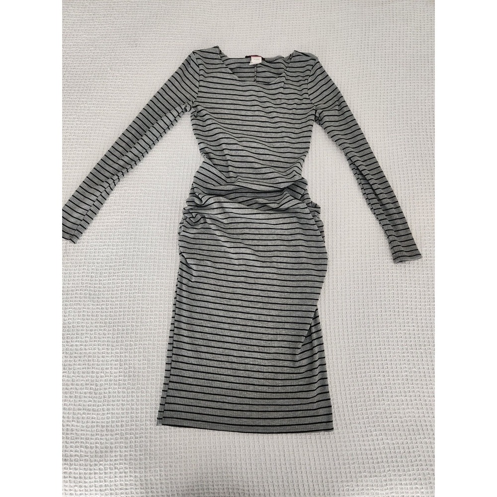 Women's Glamour & Co. Long Sleeve Maternity Dress Size Small Striped S Maxi